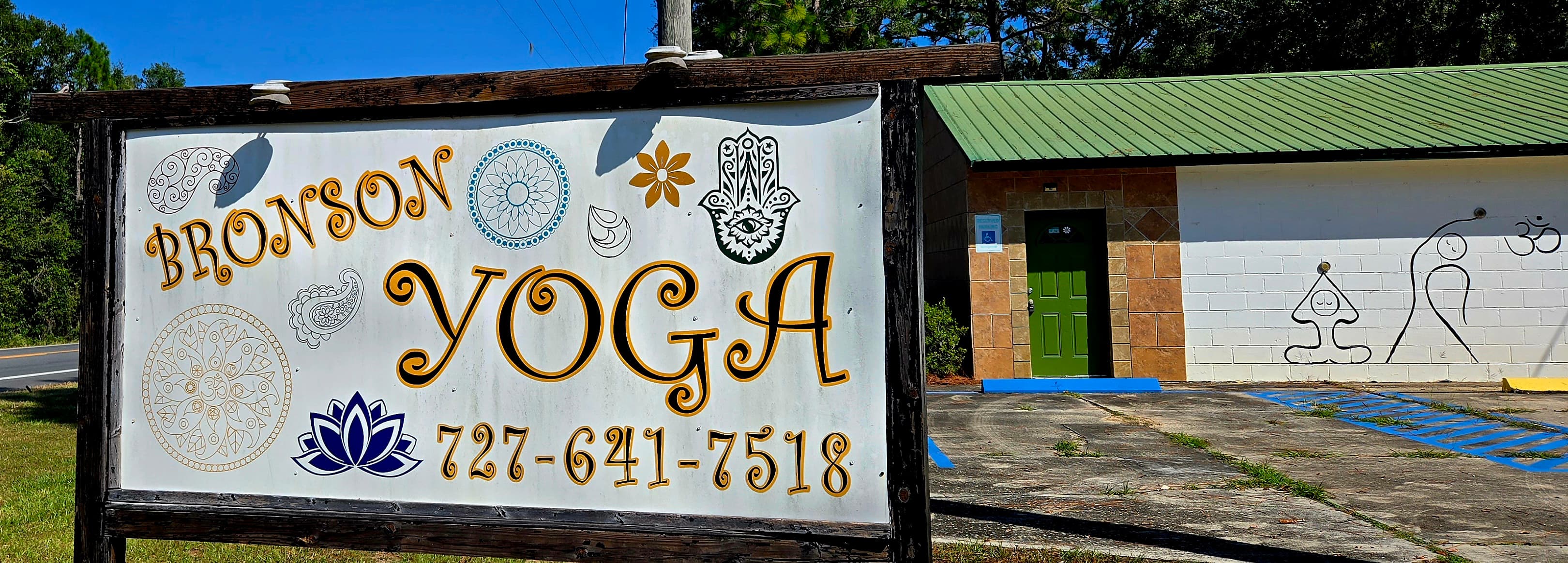 Bronson Yoga sign